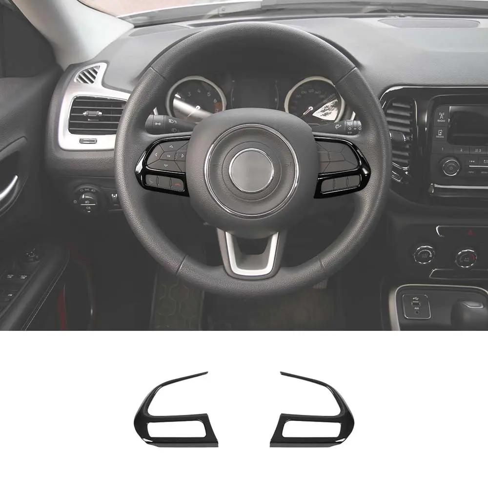 For Jeep 2015+ Renegade/ 2017-2020 Compass Steering Wheel Button Cover Trim Accessories - Image 18