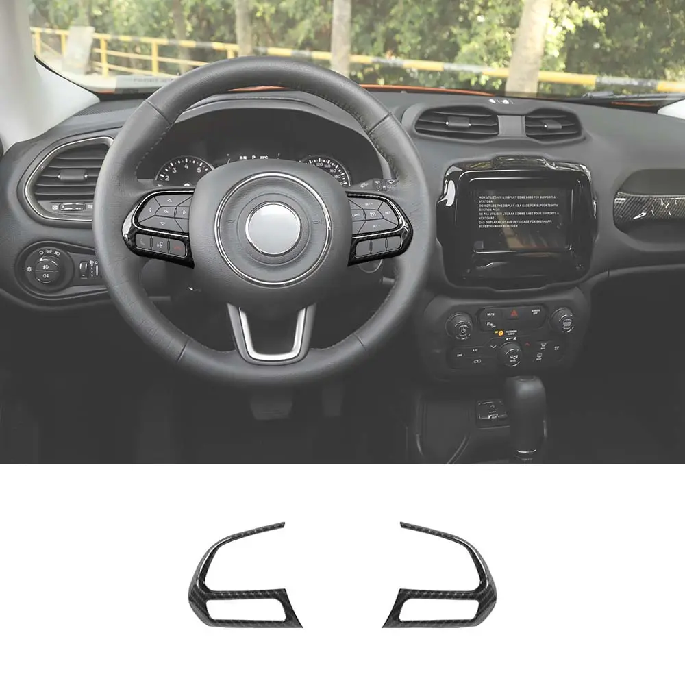 For Jeep 2015+ Renegade/ 2017-2020 Compass Steering Wheel Button Cover Trim Accessories - Image 19