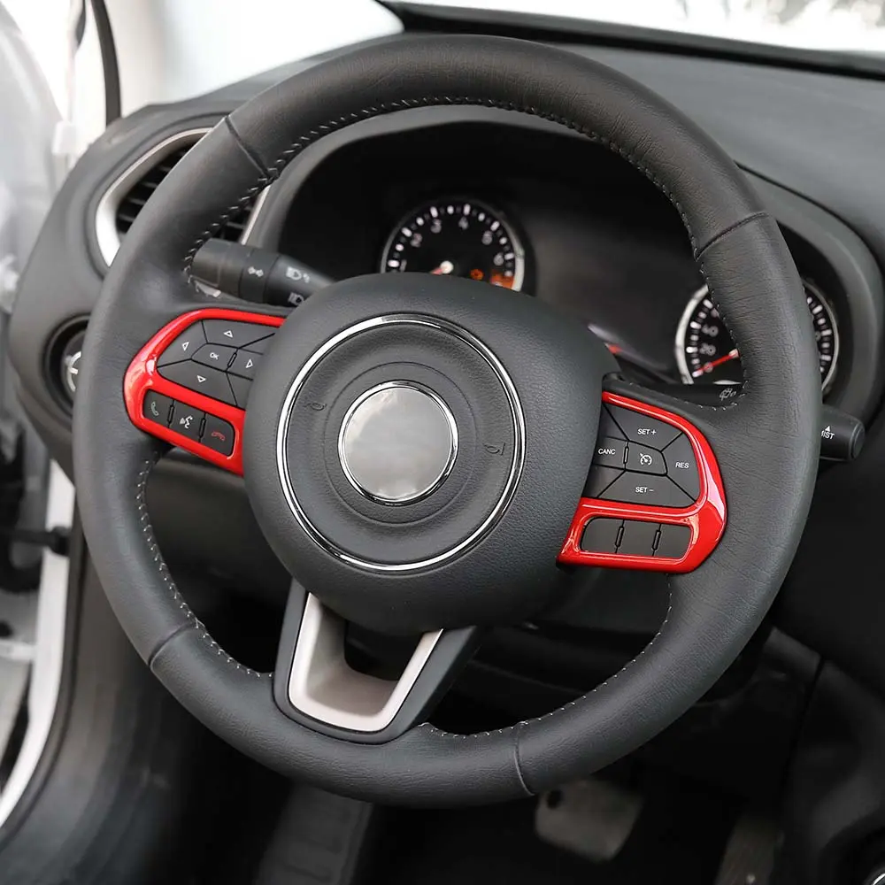 For Jeep 2015+ Renegade/ 2017-2020 Compass Steering Wheel Button Cover Trim Accessories - Image 3