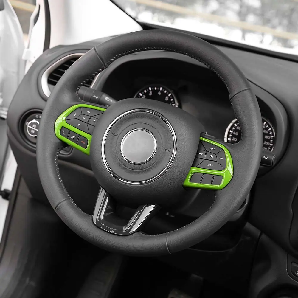 For Jeep 2015+ Renegade/ 2017-2020 Compass Steering Wheel Button Cover Trim Accessories - Image 4