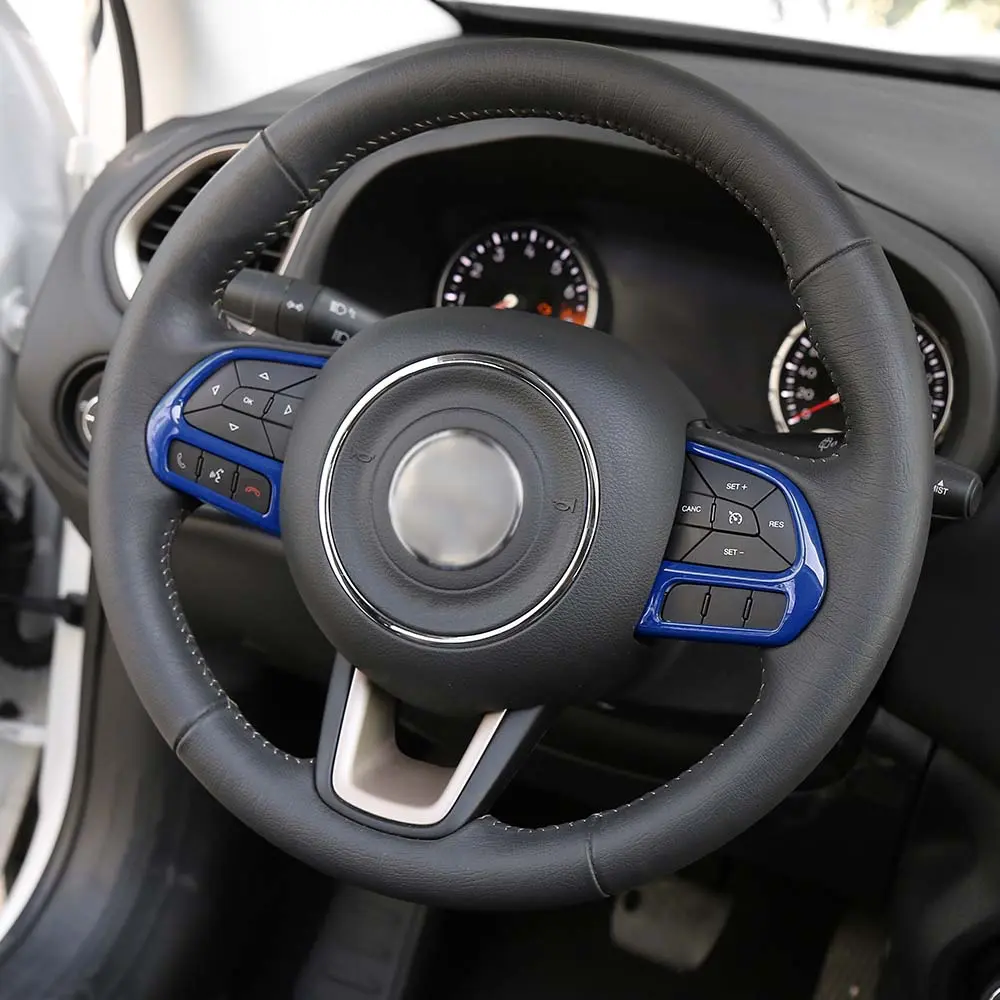 For Jeep 2015+ Renegade/ 2017-2020 Compass Steering Wheel Button Cover Trim Accessories - Image 5