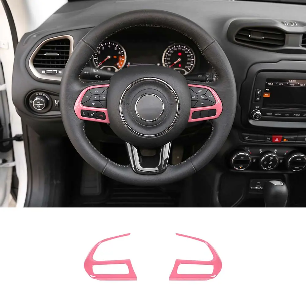 For Jeep 2015+ Renegade/ 2017-2020 Compass Steering Wheel Button Cover Trim Accessories - Image 9