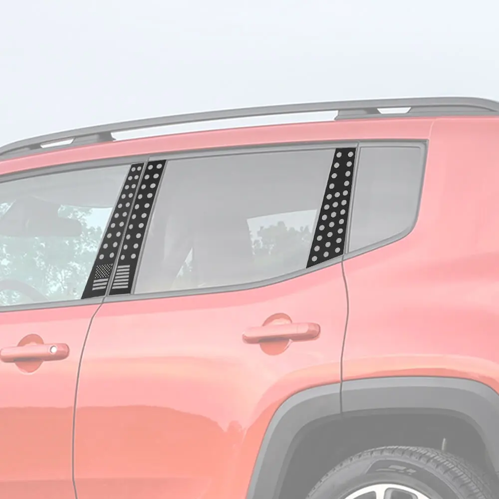 For 2015+ Jeep Renegade 6PCS Car Window B-Pillar Post Panel Trim Decor Cover - Image 3