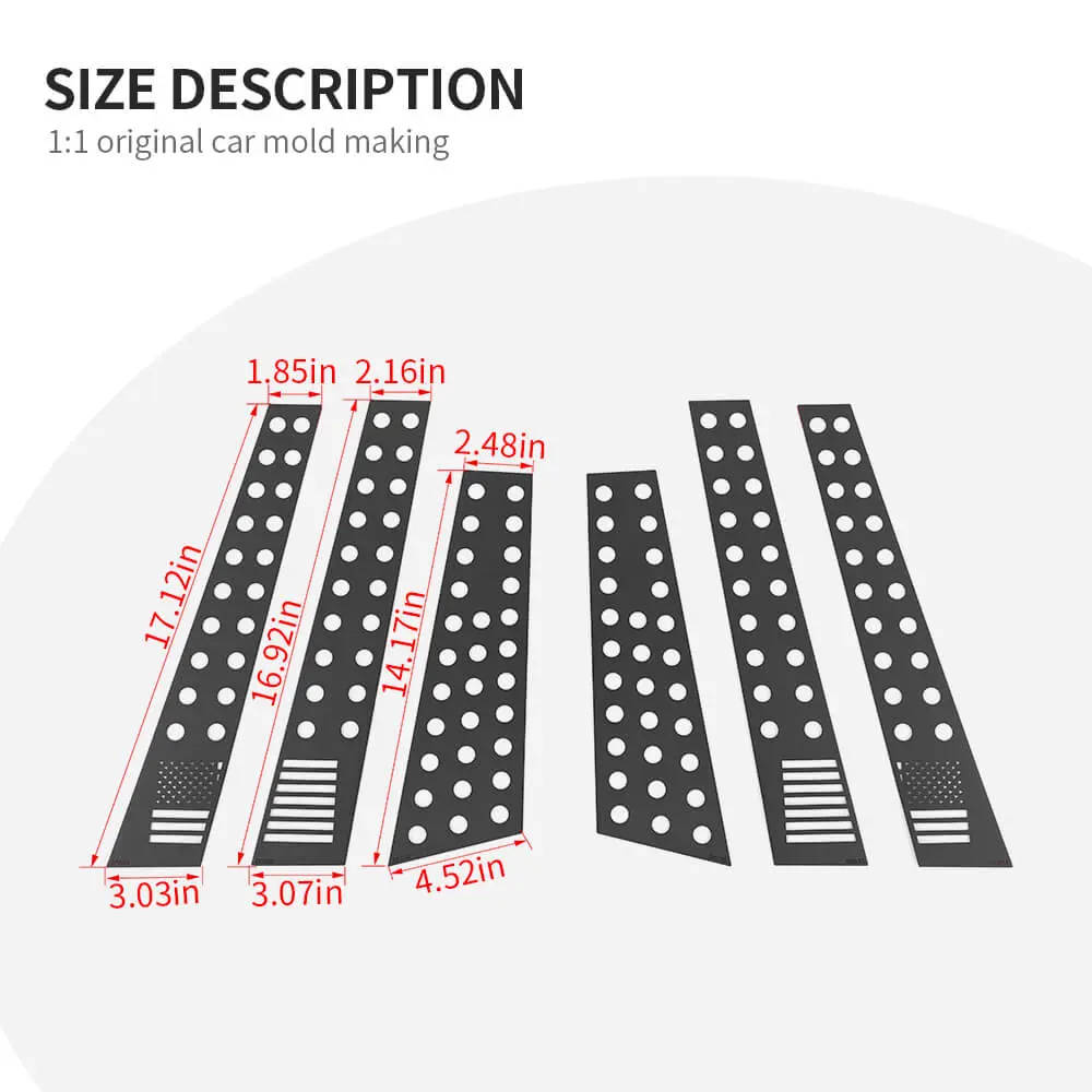 For 2015+ Jeep Renegade 6PCS Car Window B-Pillar Post Panel Trim Decor Cover - Image 9