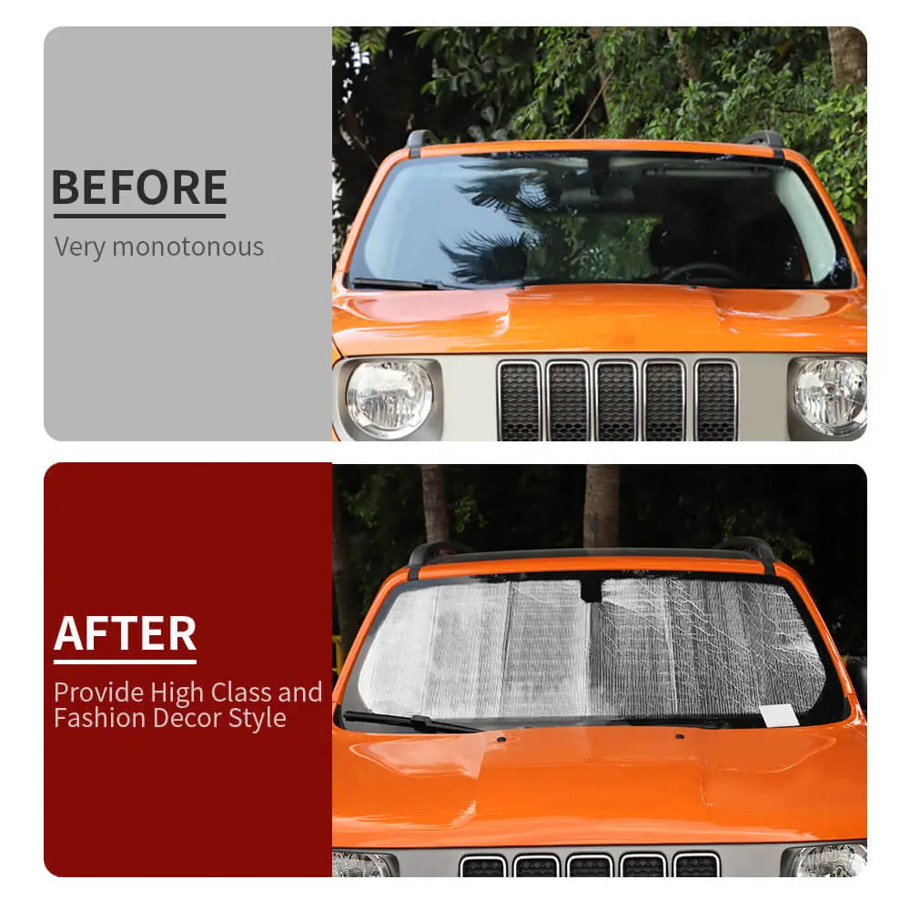 For 2016+ Jeep Renegade Car Windshield Sunshade Anti UV Ray Sun Visor Protector Cover - Image 2