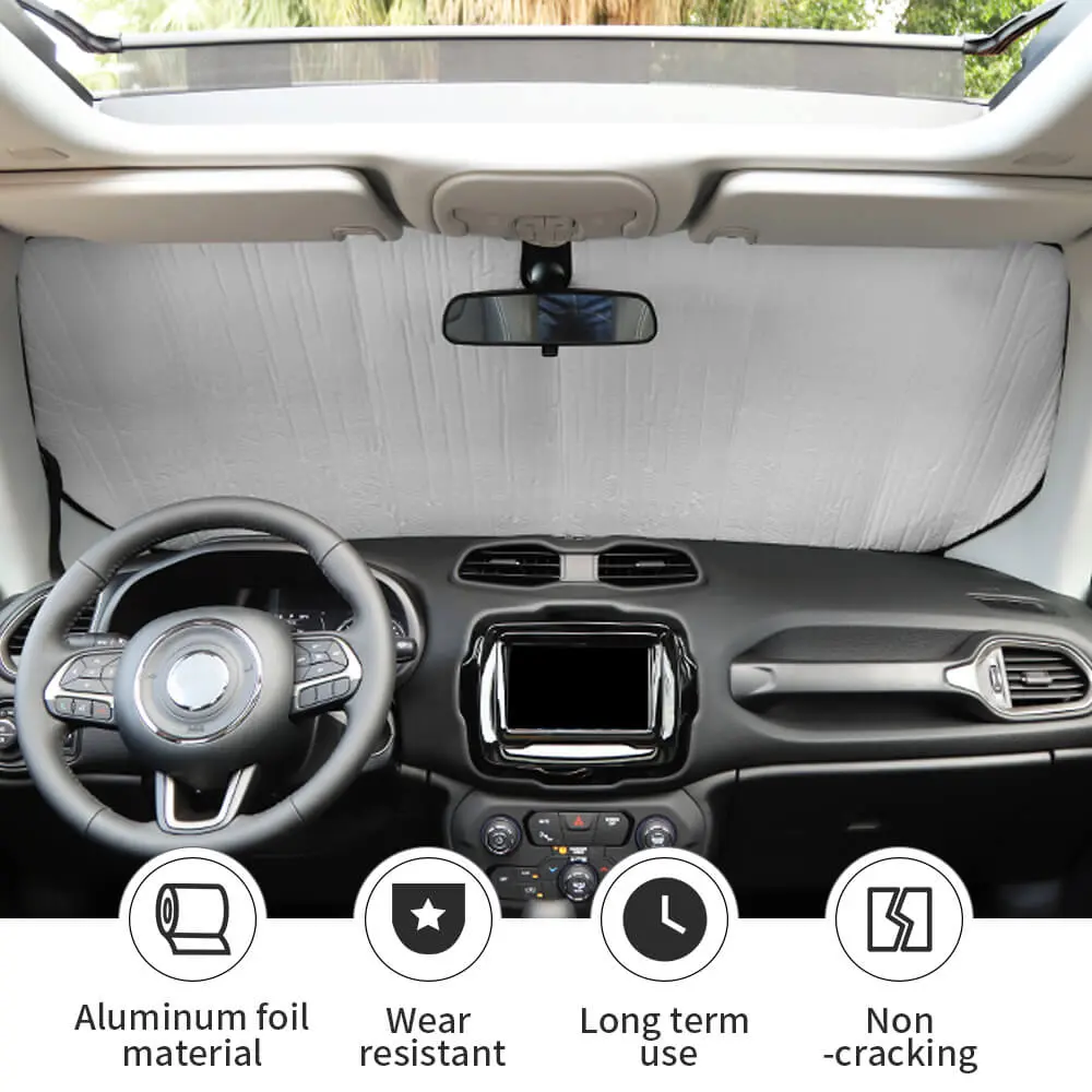 For 2016+ Jeep Renegade Car Windshield Sunshade Anti UV Ray Sun Visor Protector Cover - Image 6