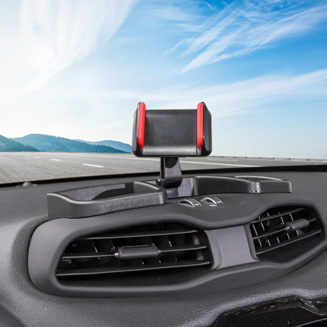 For 2016+ Jeep Renegade Center Console Multi-Mount Phone Bracket Holder Storage Tray Accessories - Image 4