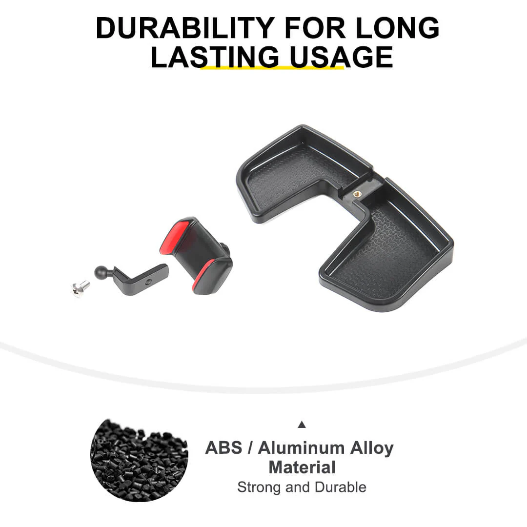 For 2016+ Jeep Renegade Center Console Multi-Mount Phone Bracket Holder Storage Tray Accessories - Image 7