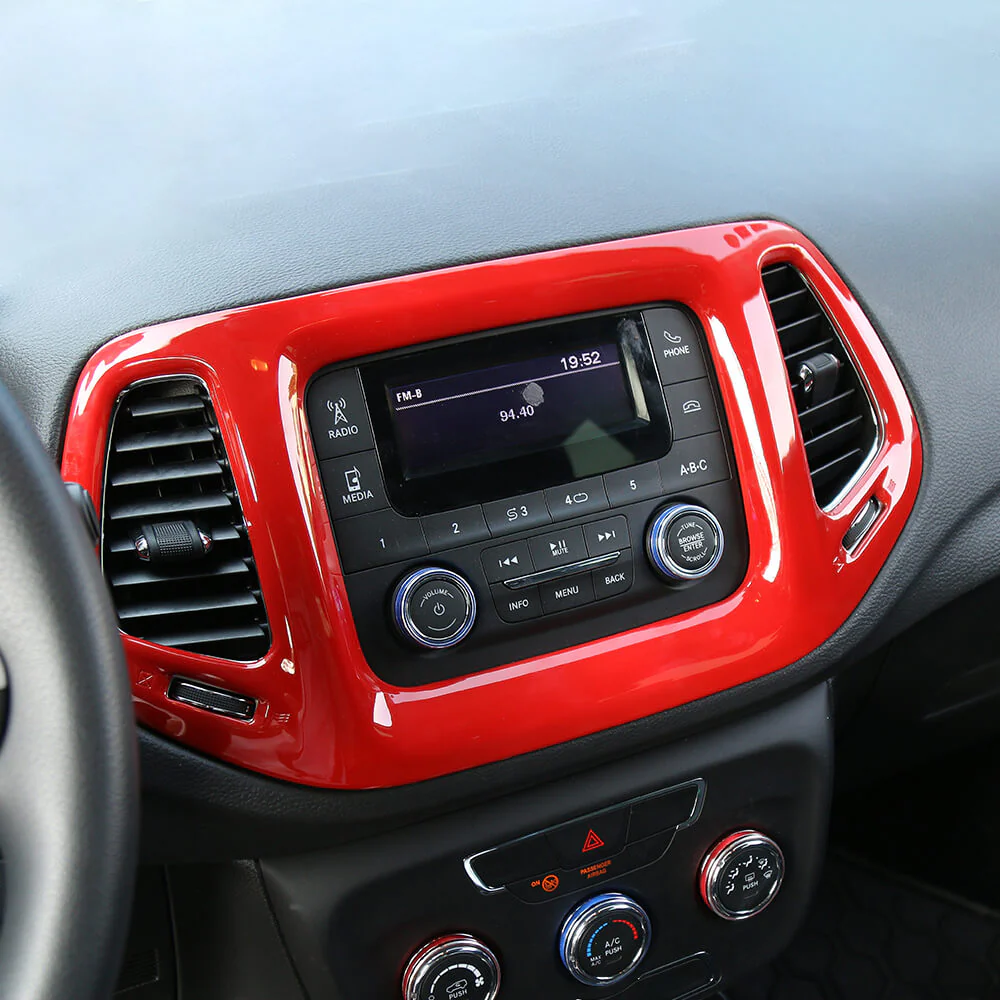 For 2017-2020 Jeep Compass 3.5" Screen GPS Navigation Center Control Panel Cover - Image 3