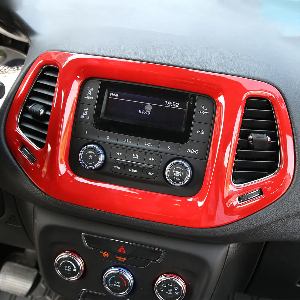 For 2017-2020 Jeep Compass 3.5" Screen GPS Navigation Center Control Panel Cover - Image 5
