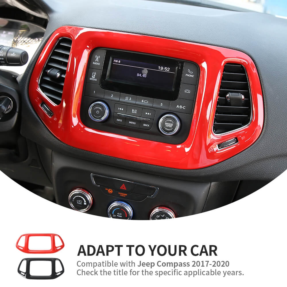 For 2017-2020 Jeep Compass 3.5" Screen GPS Navigation Center Control Panel Cover - Image 8