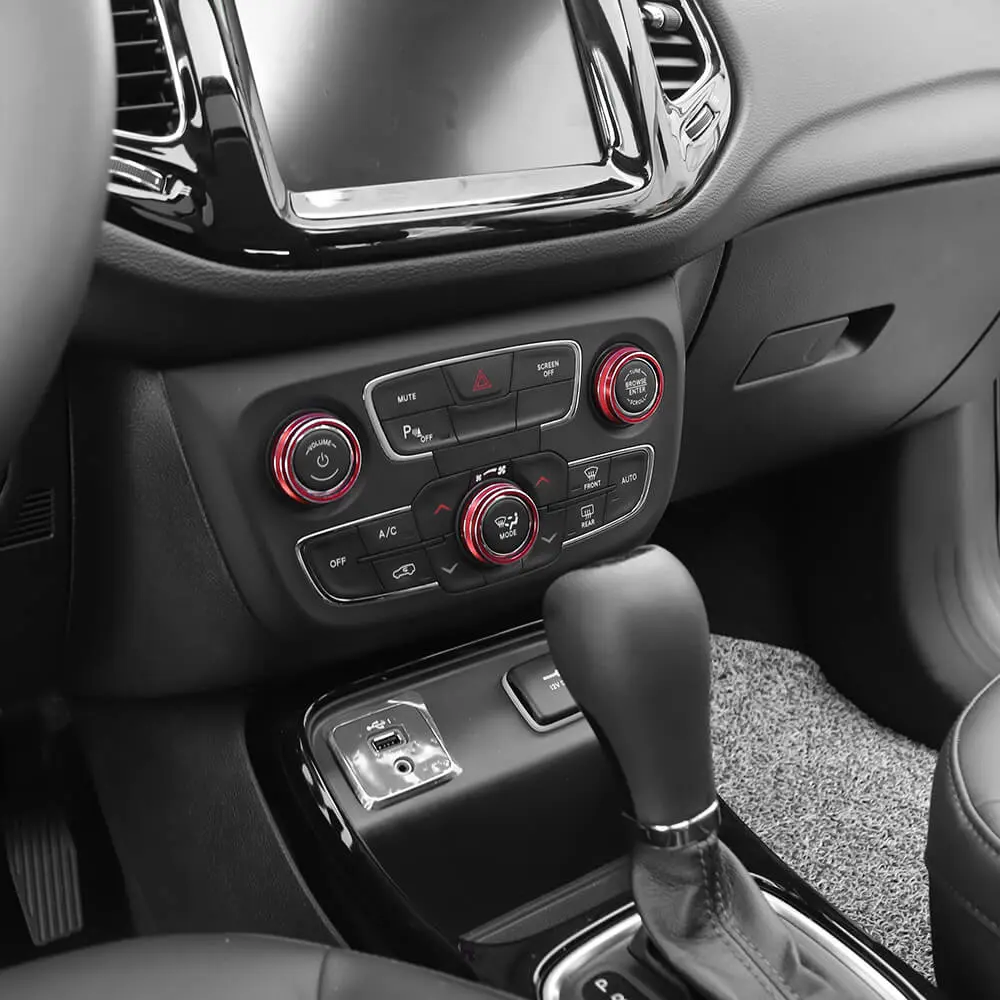 For 2017-2020 Jeep Compass Air Condition Knob Cover Ring Trim - Image 4