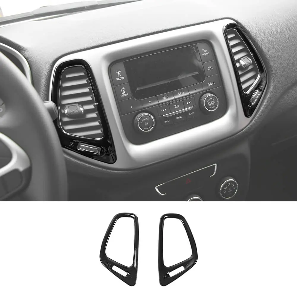 For 2017-2020 Jeep Compass Middle Console Air Outlet Vent Trim – Interior AC Cover - Image 12