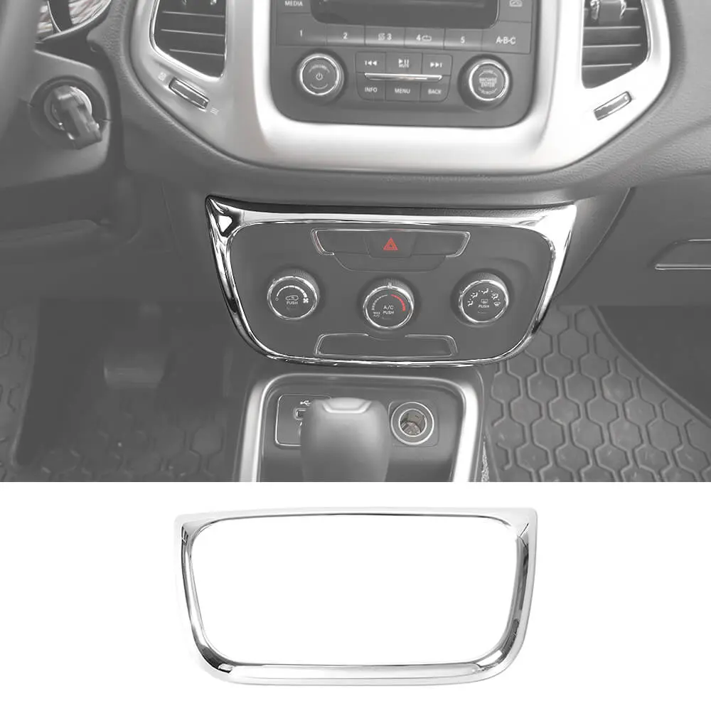 For 2017–2020 Jeep Compass Console A/C Switch Panel Frame Cover Trim – Climate Control Button Bezel - Image 11