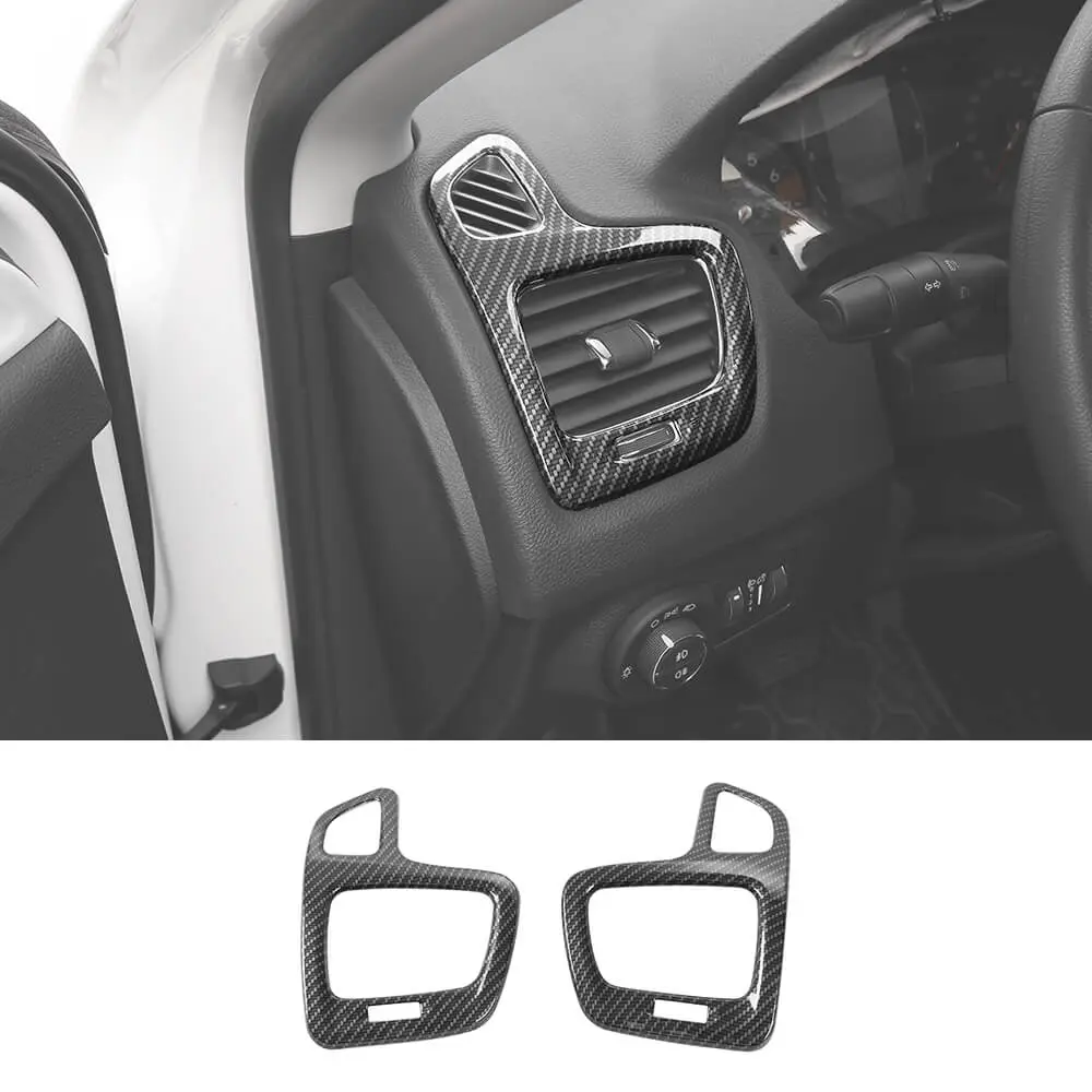 For 2017-2020 Jeep Compass Dashboard Side Air Vent Panel Cover Trim Bezels - Image 11