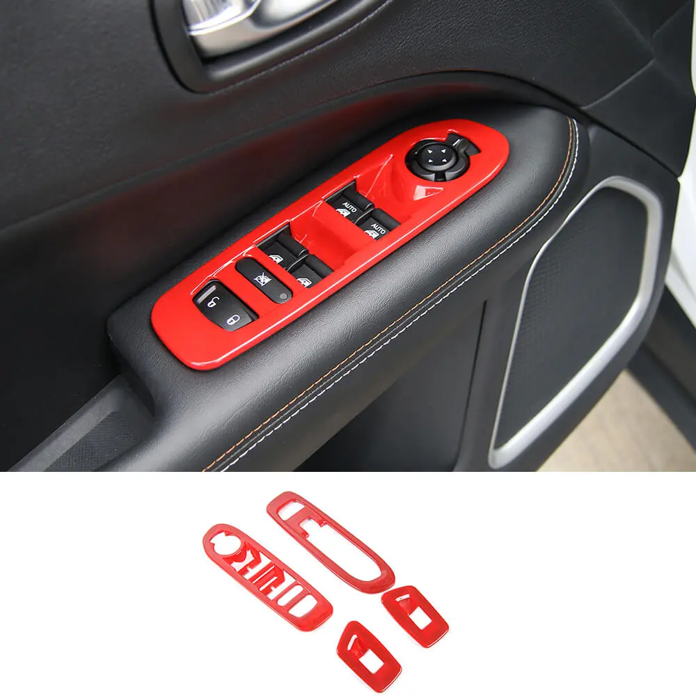 For 2017-2020 Jeep Compass Door Window Lift Switch Cover Panel Trim