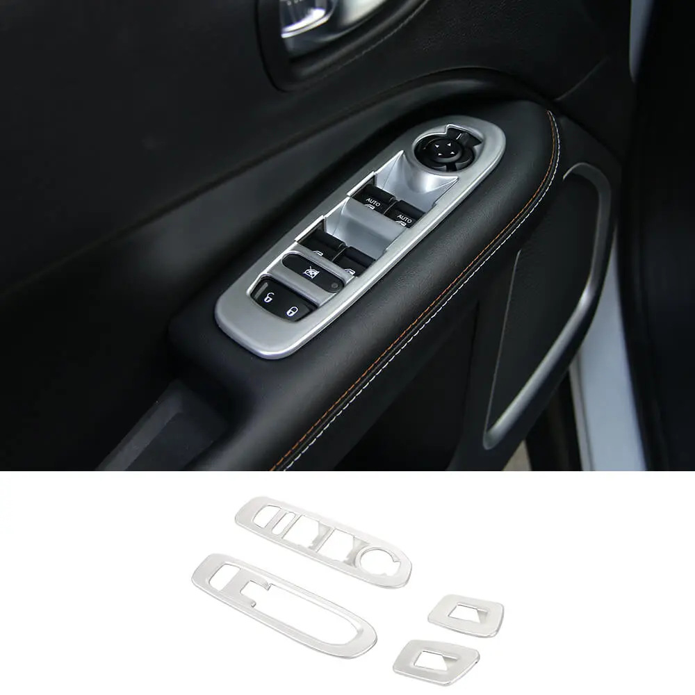 For 2017-2020 Jeep Compass Door Window Lift Switch Cover Panel Trim - Image 13