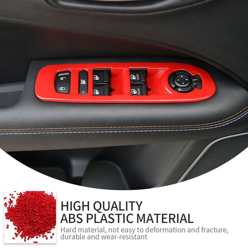 For 2017-2020 Jeep Compass Door Window Lift Switch Cover Panel Trim - Image 8
