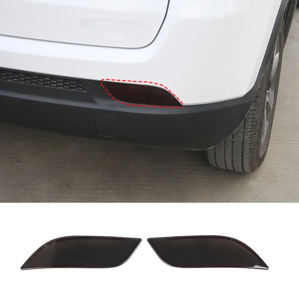 For 2017-2020 Jeep Compass Exterior Rear Fog Light Lamp Trim Cover Smoked Black
