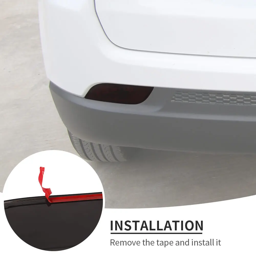 For 2017-2020 Jeep Compass Exterior Rear Fog Light Lamp Trim Cover Smoked Black - Image 6