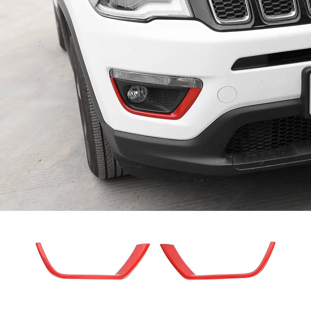 For 2017–2020 Jeep Compass Front Fog Light Lamp Strip Decor Trim – Exterior Accent