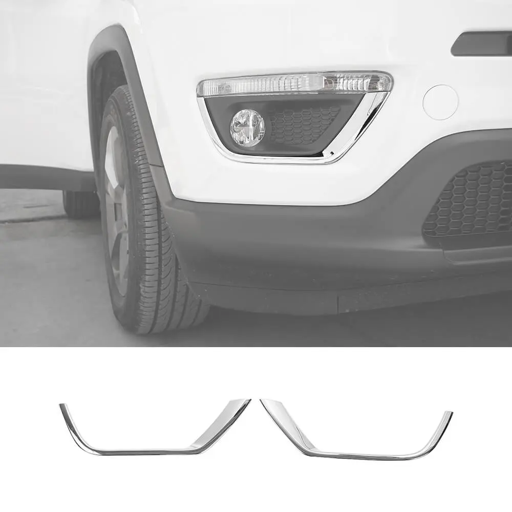 For 2017–2020 Jeep Compass Front Fog Light Lamp Strip Decor Trim – Exterior Accent - Image 12