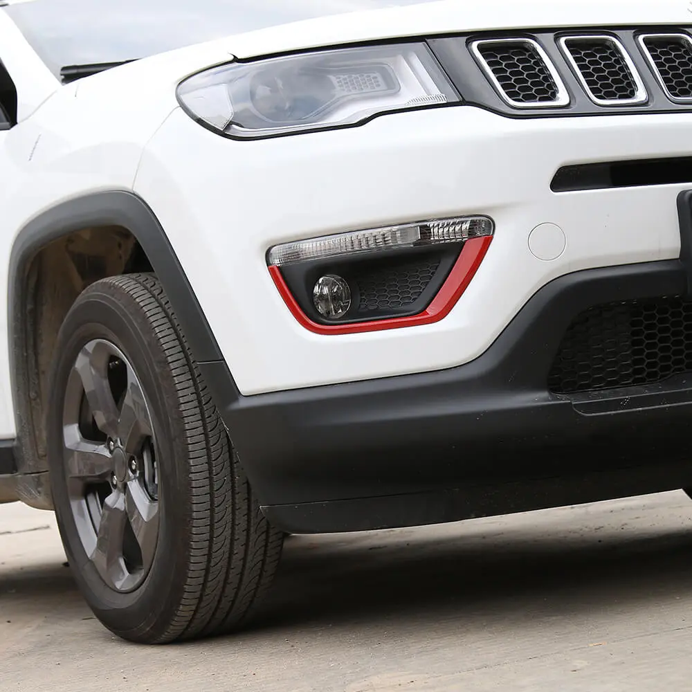 For 2017–2020 Jeep Compass Front Fog Light Lamp Strip Decor Trim – Exterior Accent - Image 4
