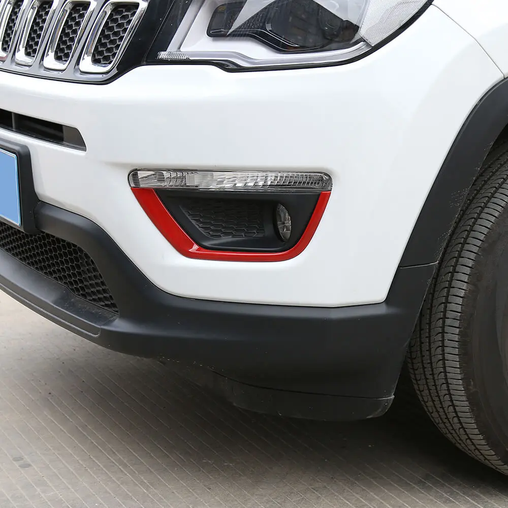For 2017–2020 Jeep Compass Front Fog Light Lamp Strip Decor Trim – Exterior Accent - Image 5