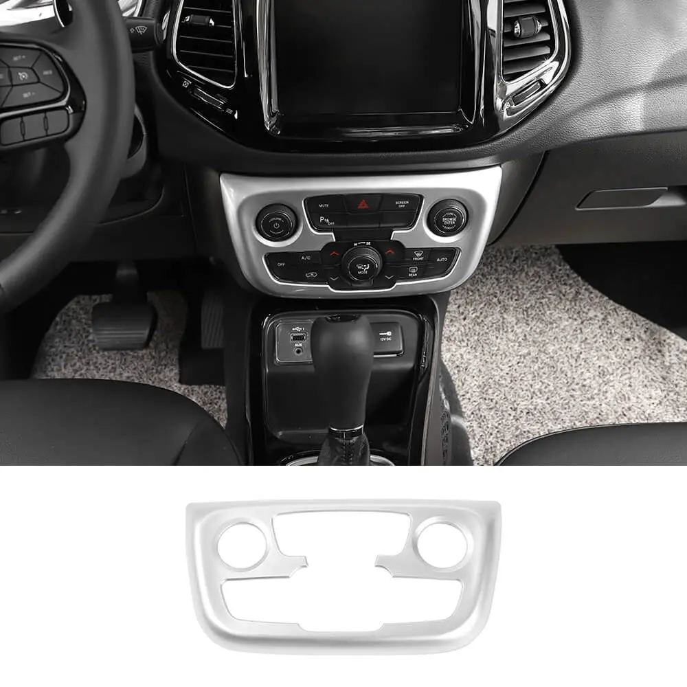 For 2017–2020 Jeep Compass Interior A/C Control Panel Cover Trim – Fits Models with Automatic Climate Control - Image 11