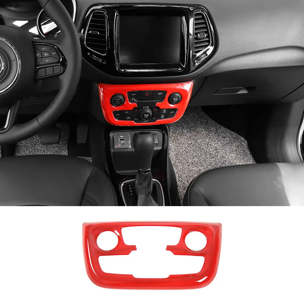 For 2017–2020 Jeep Compass Interior A/C Control Panel Cover Trim – Fits Models with Automatic Climate Control - Image 12
