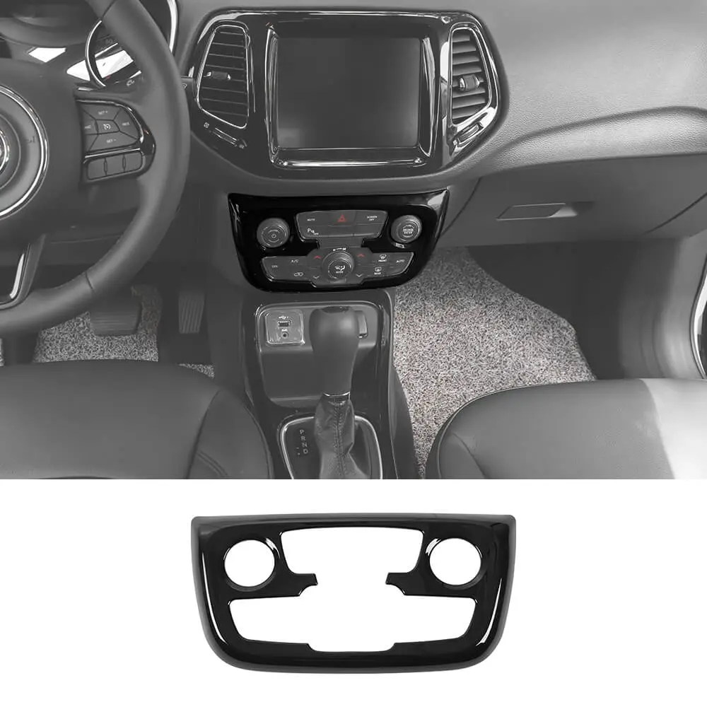 For 2017–2020 Jeep Compass Interior A/C Control Panel Cover Trim – Fits Models with Automatic Climate Control - Image 13