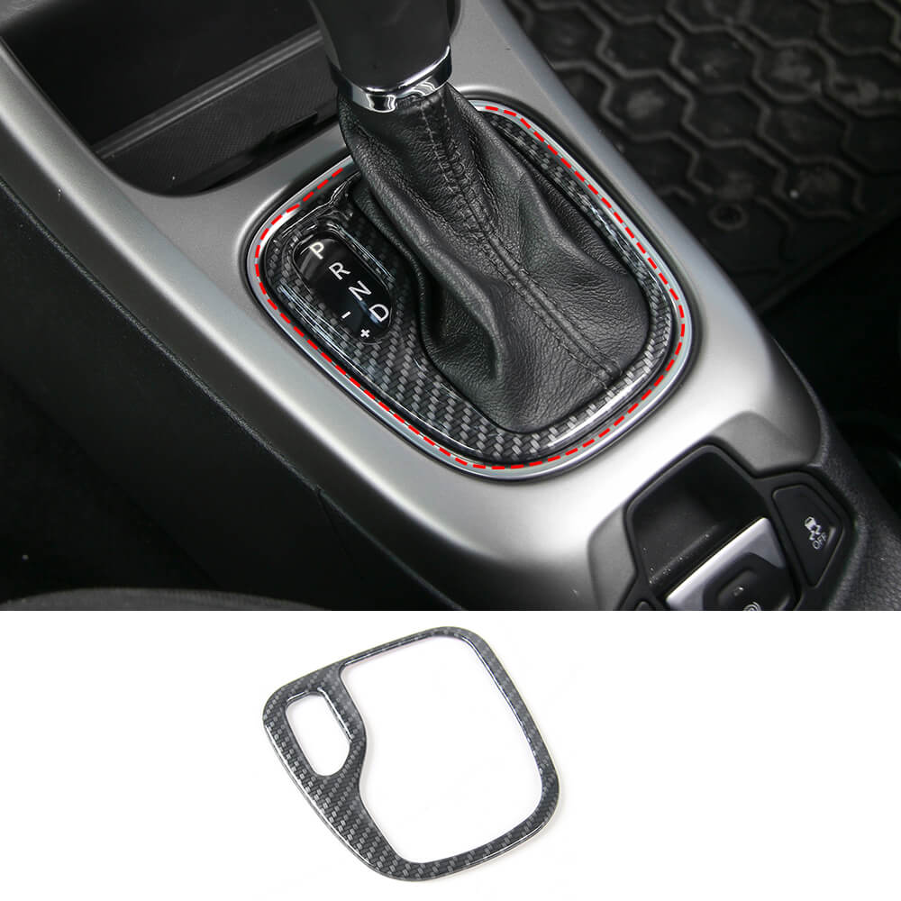 For 2017-2020 Jeep Compass Interior Gear Shifter Panel Shift Decor Cover Frame Trim - Image 13