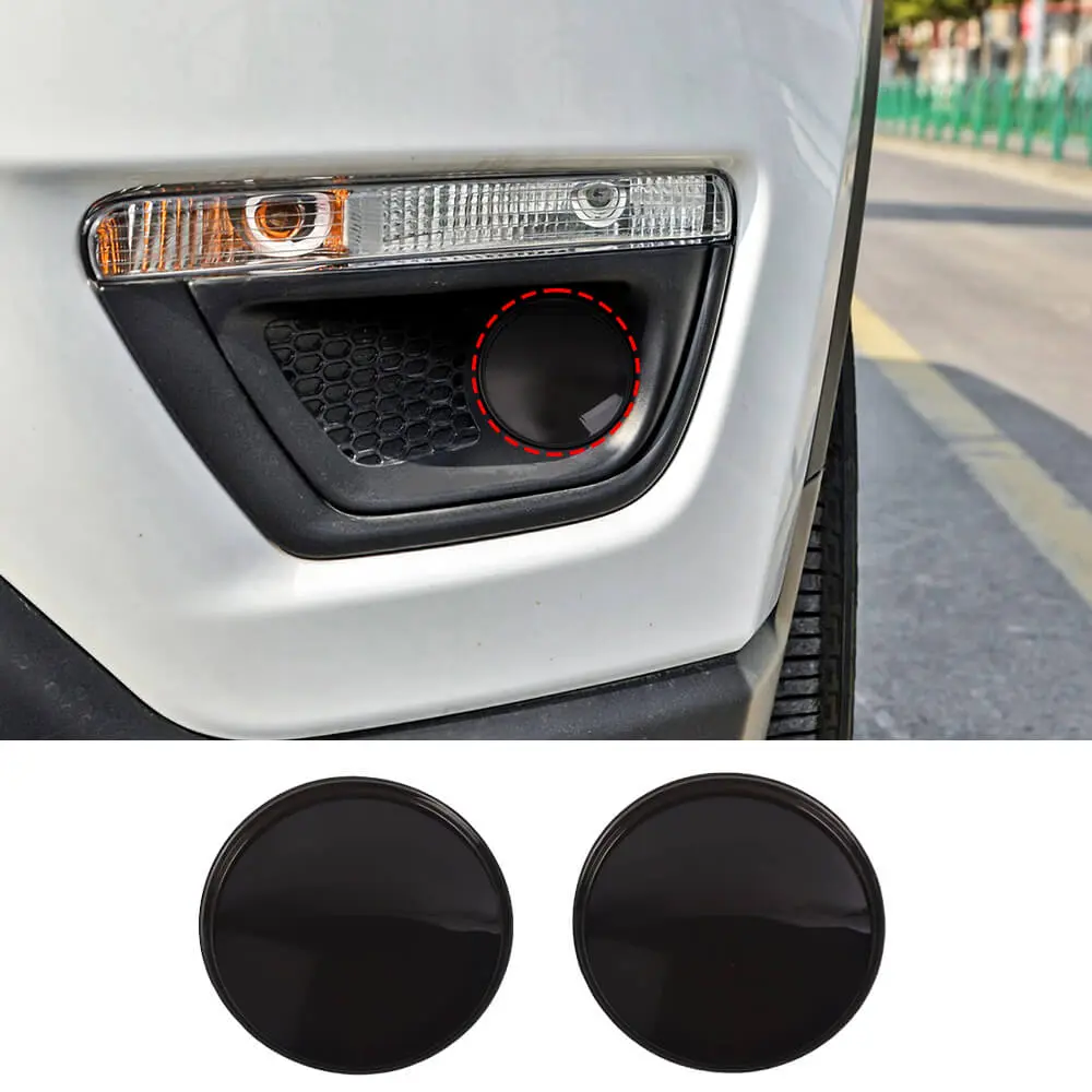 For 2017-2020 Jeep Compass 1 Set Front Fog Light Lamp Cover Trim Decor Smoked Black