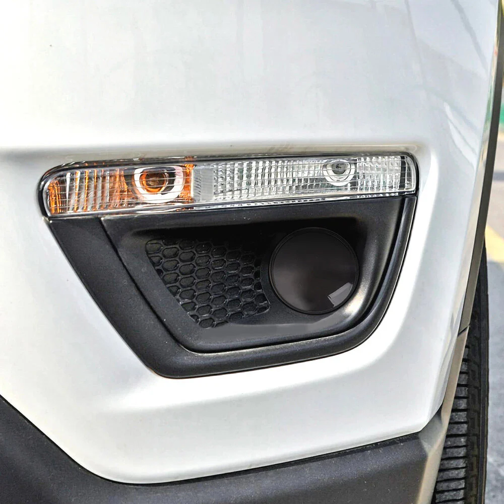 For 2017-2020 Jeep Compass 1 Set Front Fog Light Lamp Cover Trim Decor Smoked Black - Image 3