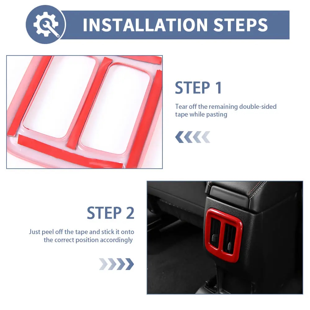 For 2017–2020 Jeep Compass Rear Seat Air Outlet Vent Frame Trim – Rear Center Console AC Vent Cover - Image 5
