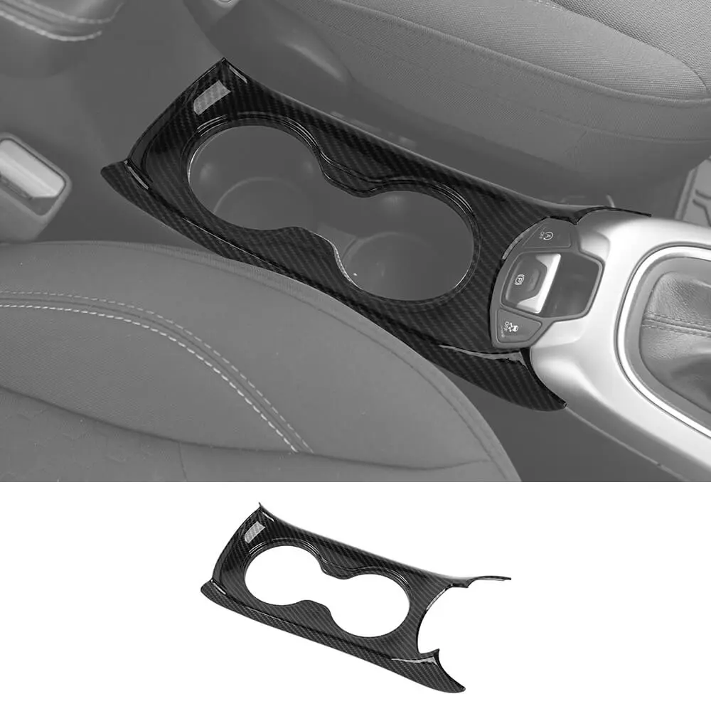 For 2017-2020 Jeep Compass Water Cup Holder Panel Cover Trim Frame - Image 11