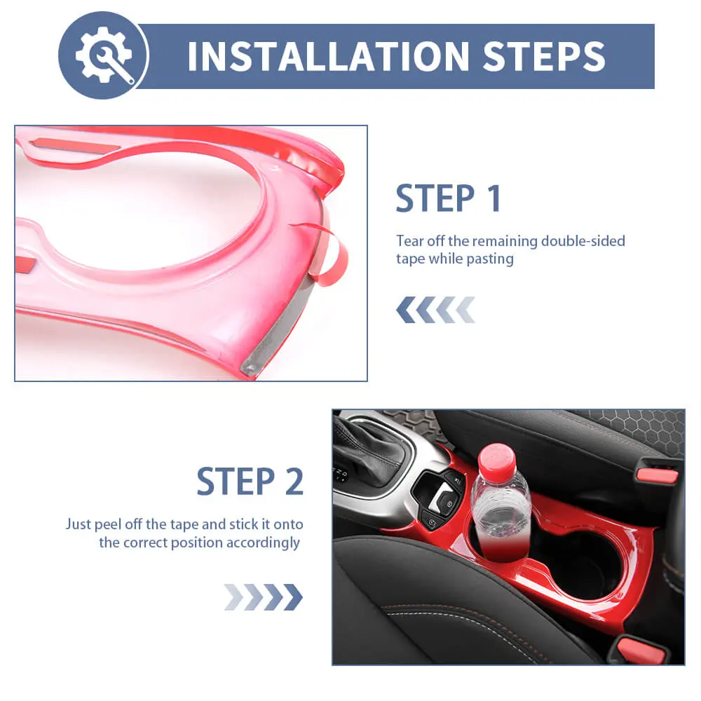 For 2017-2020 Jeep Compass Water Cup Holder Panel Cover Trim Frame - Image 6