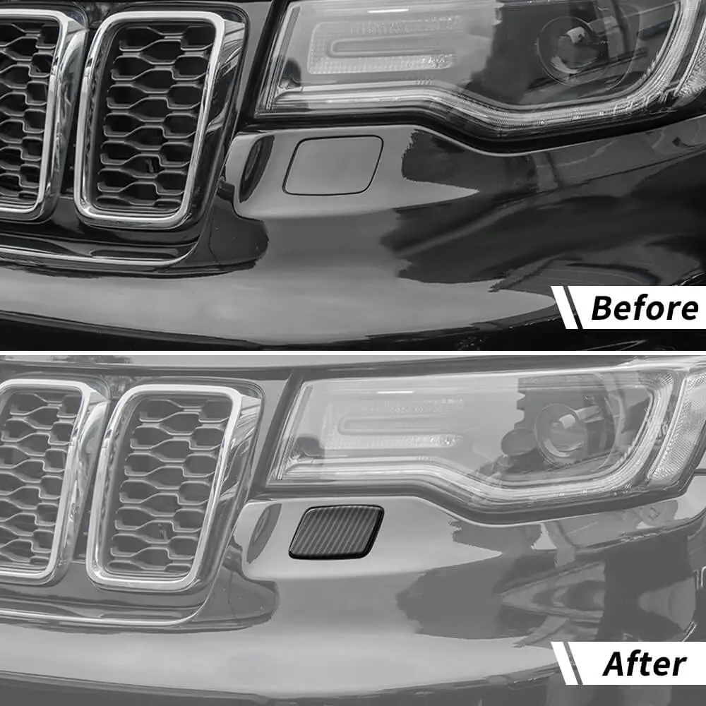 For 2017-2020 Jeep Grand Cherokee WK2 Front Headlight Washer Cover Trim - Image 2