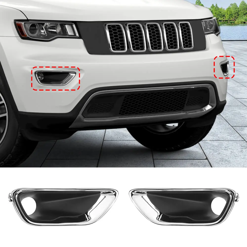 For 2017-2021 Jeep Grand Cherokee WK2 Original Car Front Bumper Fog Light Cover--Original Accessories