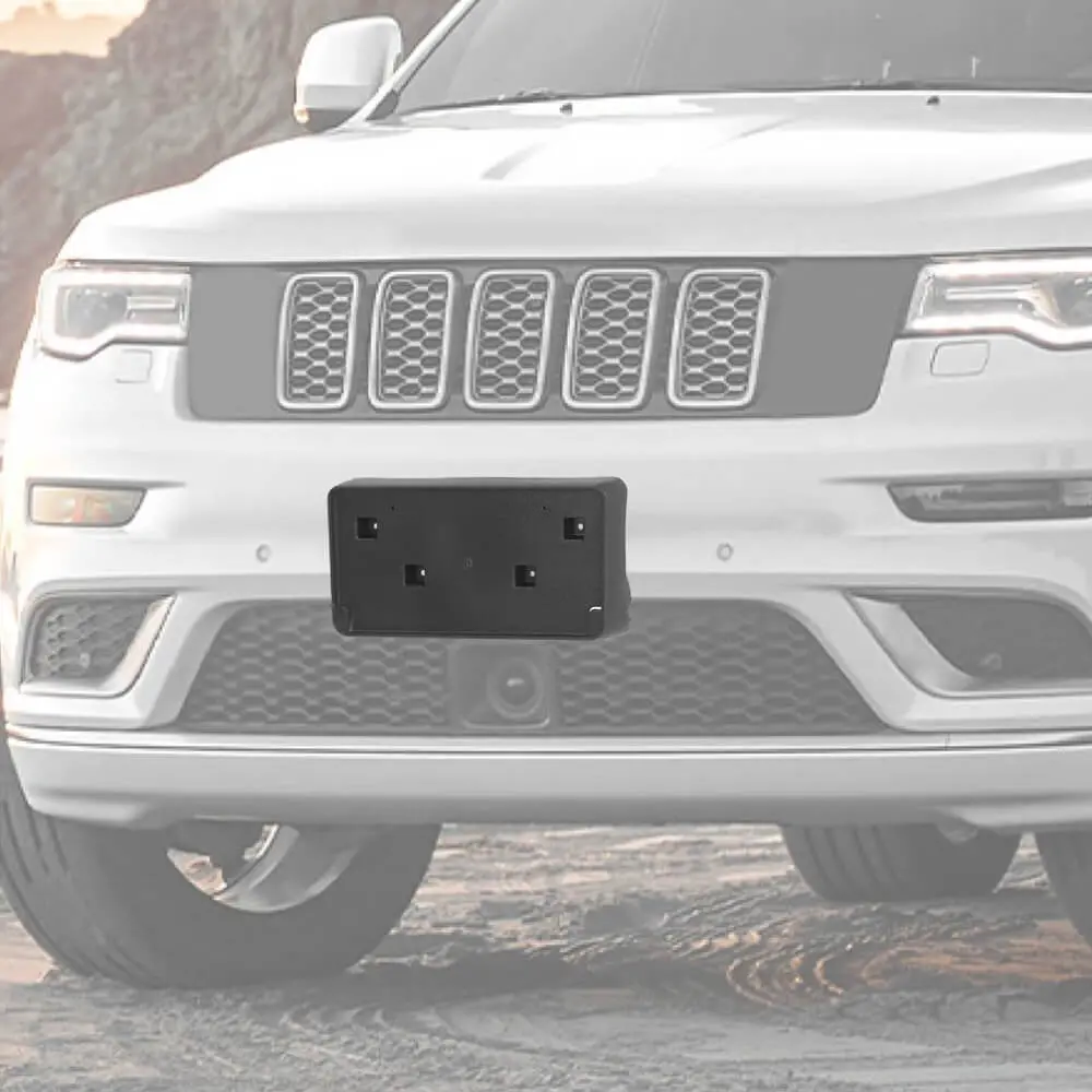For 2017-2023 Jeep Grand Cherokee Front License Plate Mounting Bracket Black - Image 4