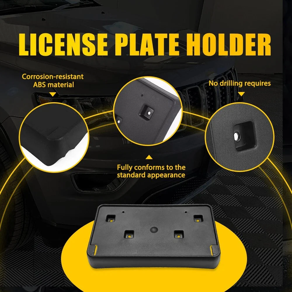 For 2017-2023 Jeep Grand Cherokee WK2 Front License Plate Frame Mount Bracket Holder - Image 4