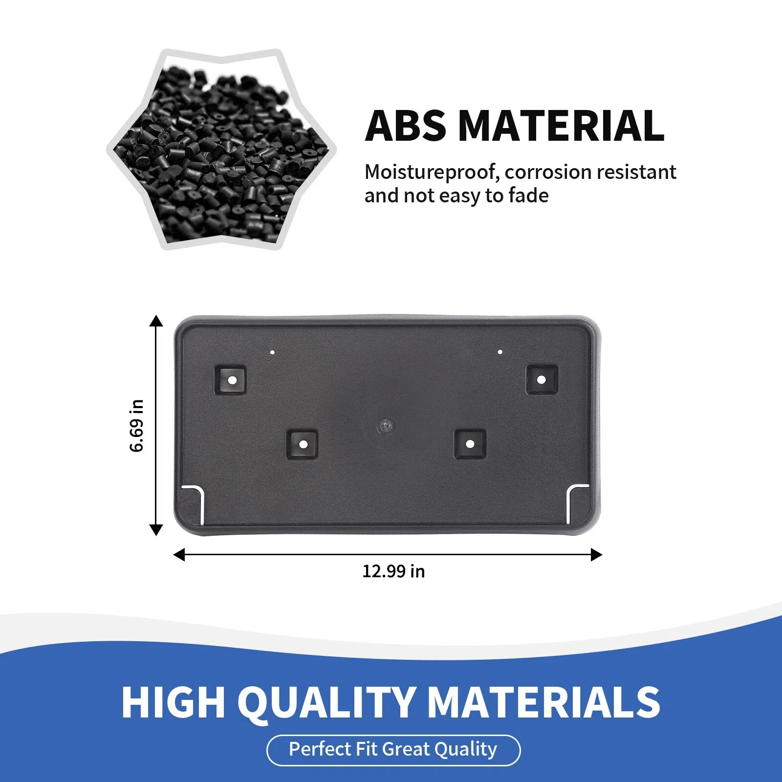 For 2017-2023 Jeep Grand Cherokee WK2 Front License Plate Frame Mount Bracket Holder - Image 5