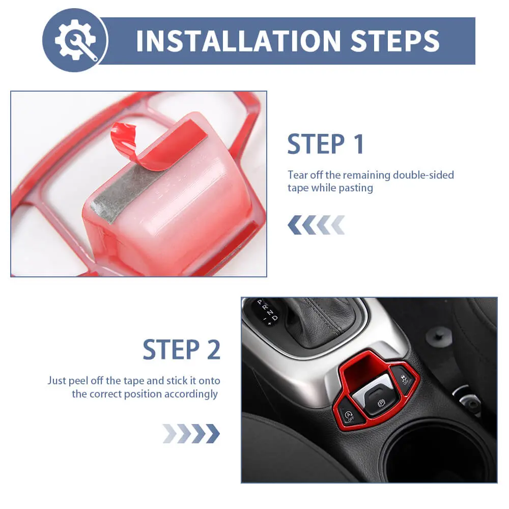 For 2017-2025 Jeep Compass Electronic Hand Brake Button Panel Cover Frame – Interior Trim Accessory - Image 6