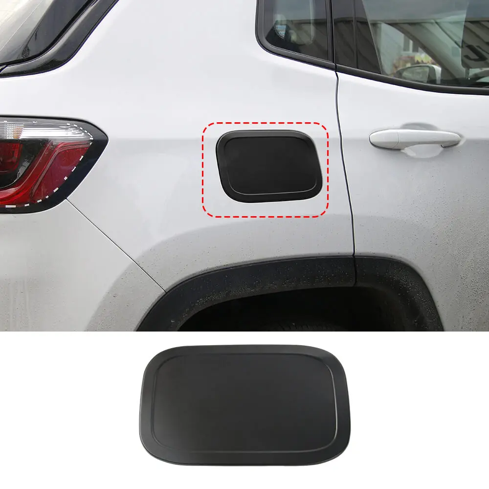For 2017-2025 Jeep Compass Fuel Tank Cap Trim Cover Gas Filler Decor Black