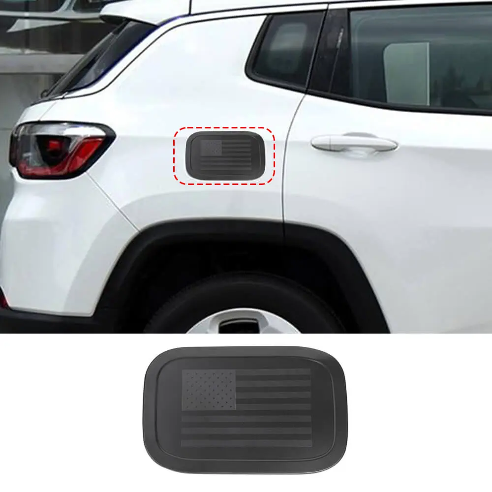 For 2017-2025 Jeep Compass Fuel Tank Cap Trim Cover Gas Filler Decor Black - Image 13