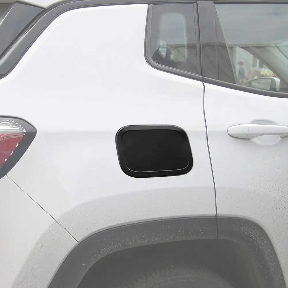 For 2017-2025 Jeep Compass Fuel Tank Cap Trim Cover Gas Filler Decor Black - Image 5