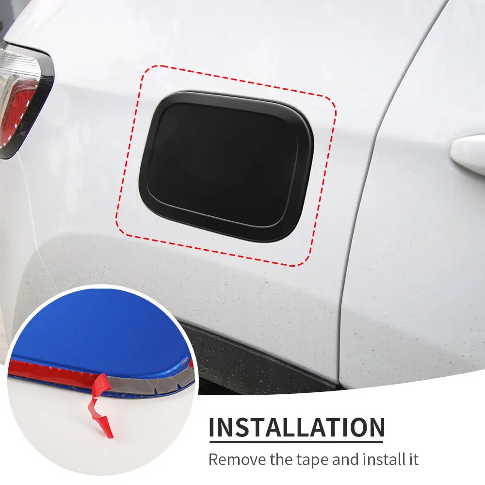 For 2017-2025 Jeep Compass Fuel Tank Cap Trim Cover Gas Filler Decor Black - Image 7