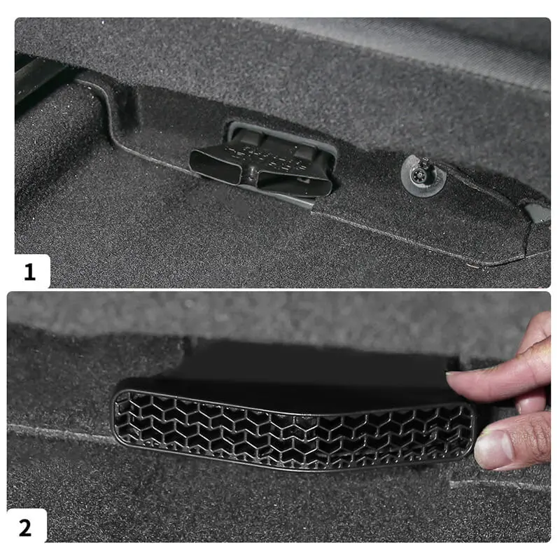 For 2017+ Jeep Compass/2016+ Renegade Seat Under Lower Air Outlet Vent Dust Trim Cover (2 pcs) - Image 6
