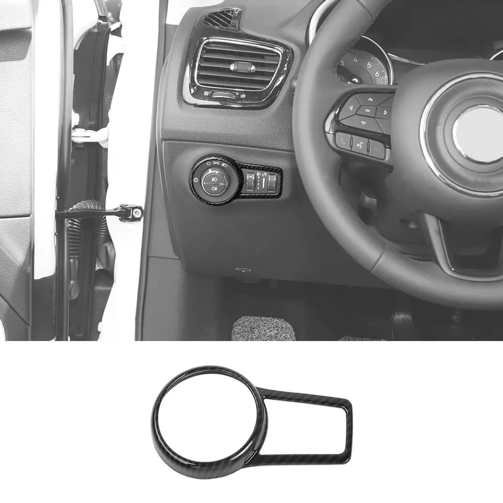 For 2017-2025 Jeep Compass Inner Headlight Lamp Button Switch Cover Trim Bezel