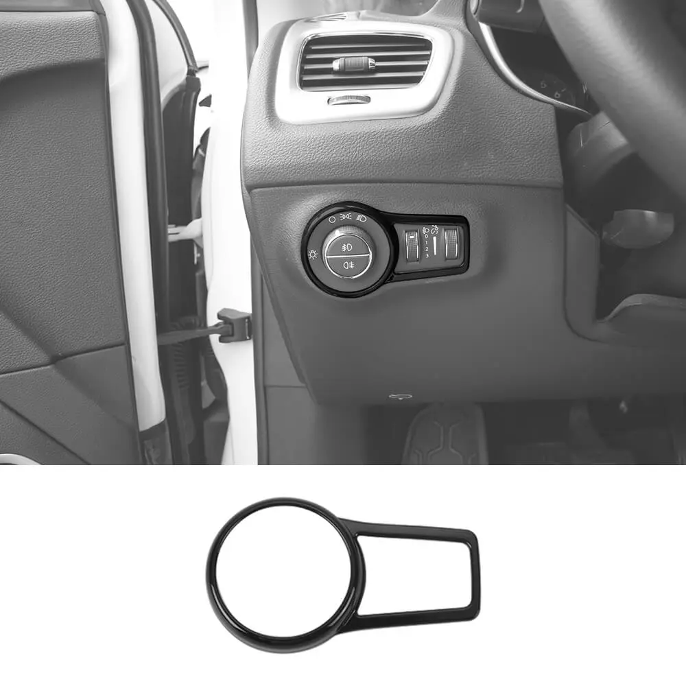 For 2017-2025 Jeep Compass Inner Headlight Lamp Button Switch Cover Trim Bezel - Image 12